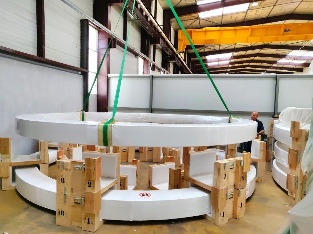 Pre-compression rings in Europe: six packed and stacked
