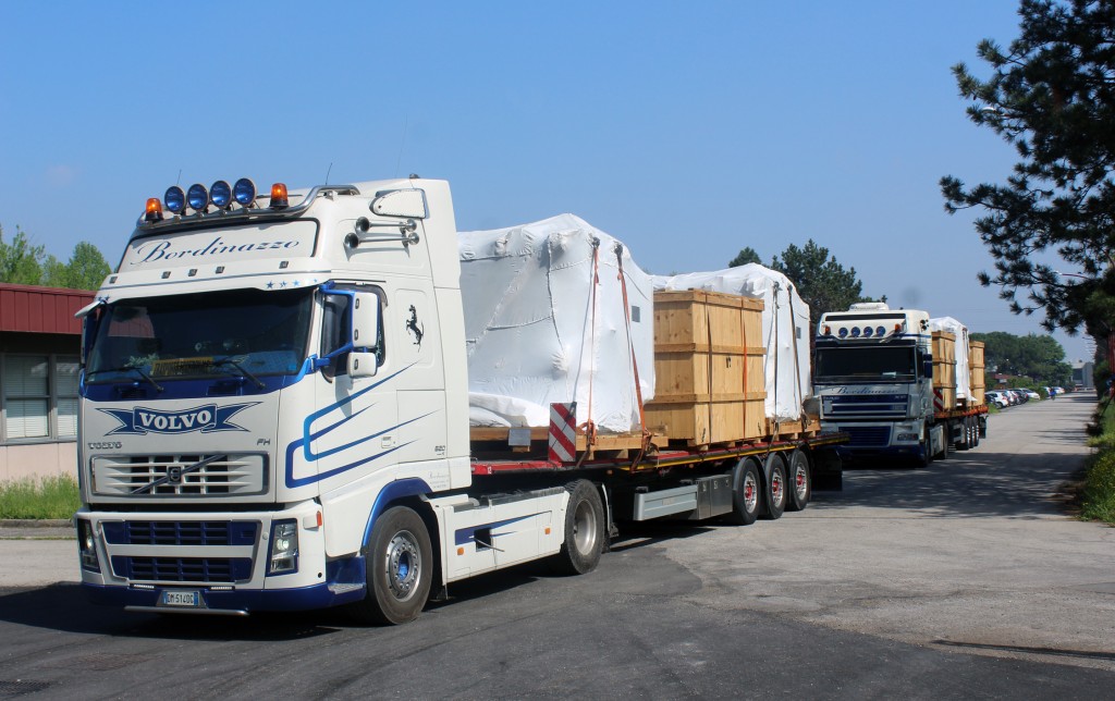 SPIDER testbed: 100 kV power supply components arrive from India