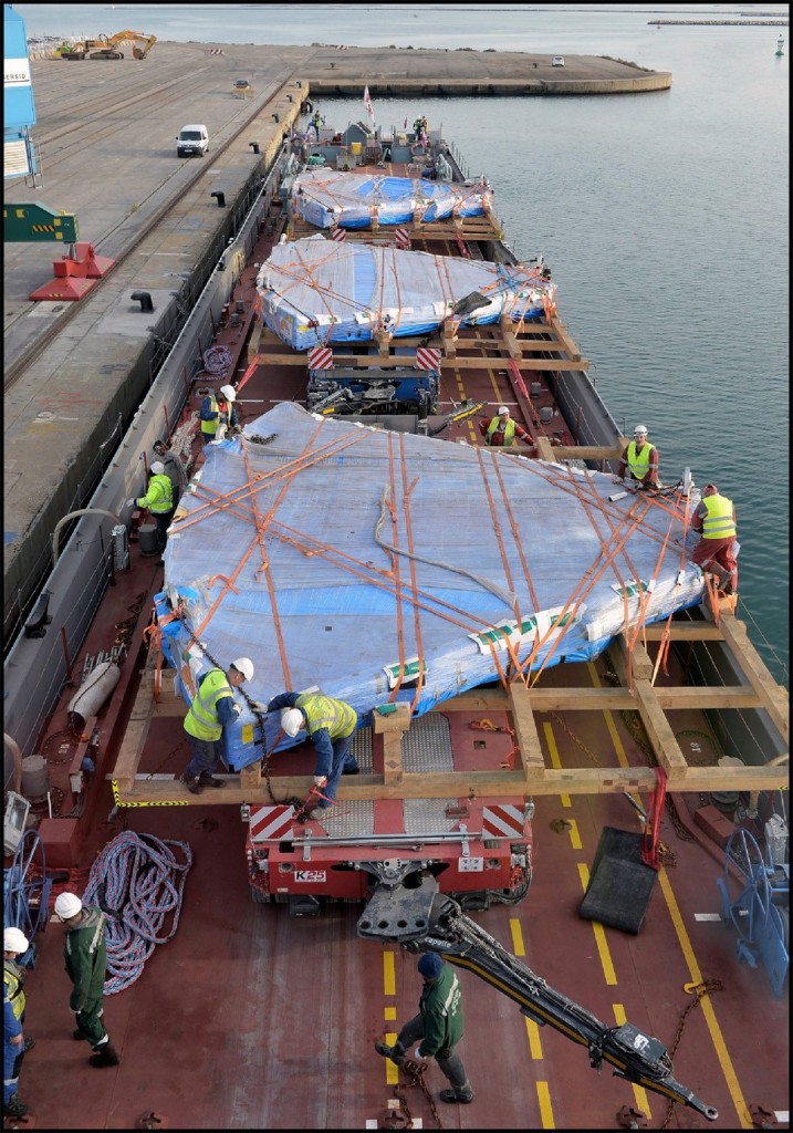 From ship to barge