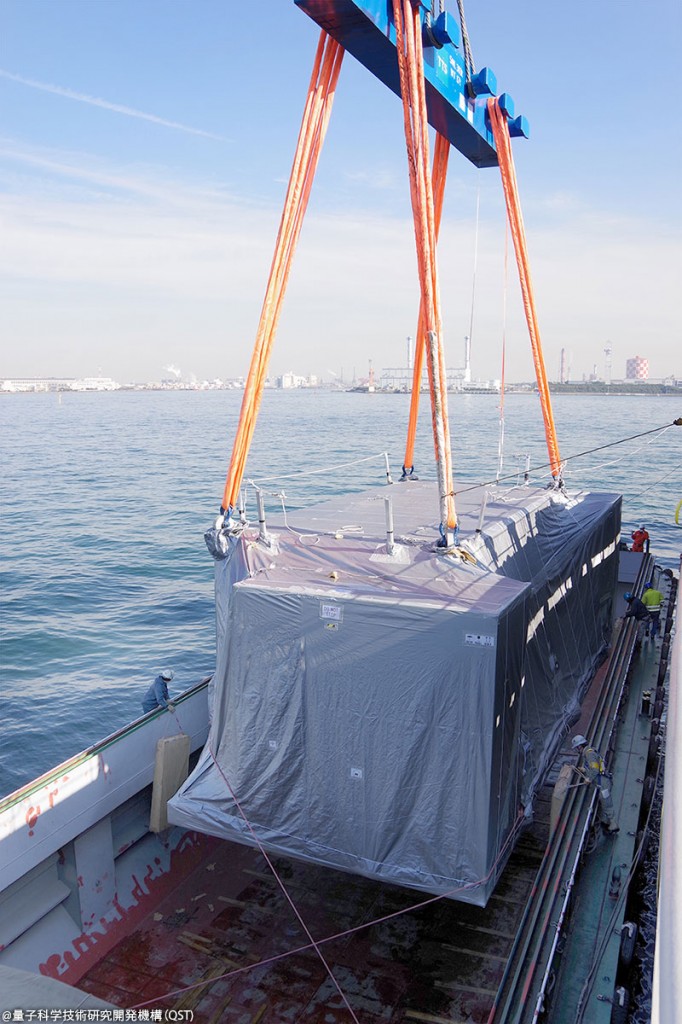 Toroidal field coil case, travelling from Japan